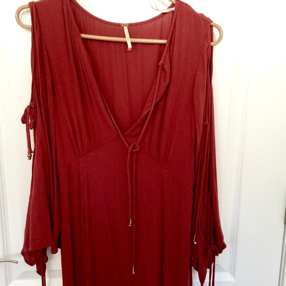 Free People Long Open Shoulder Dress